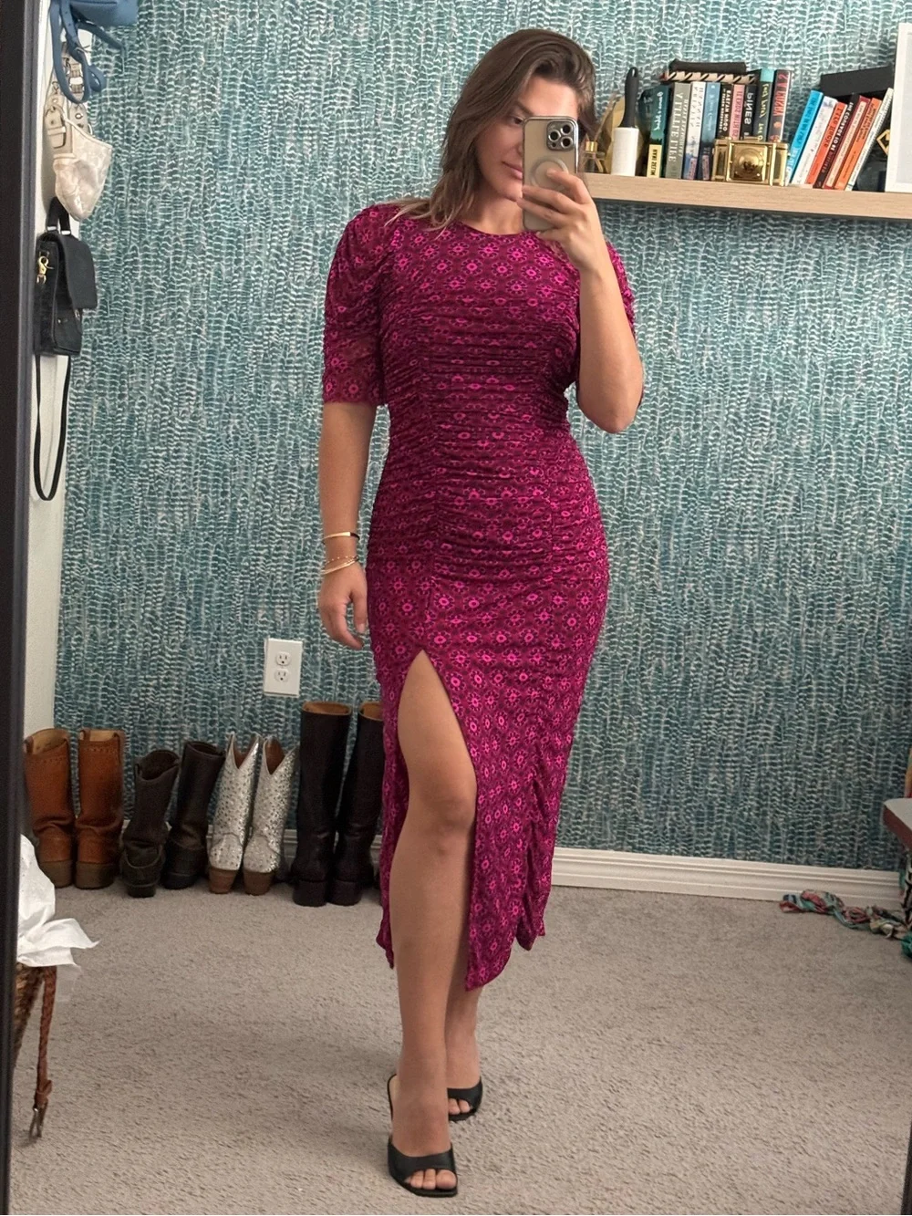 Free People Brielle dress in fuscia size small
